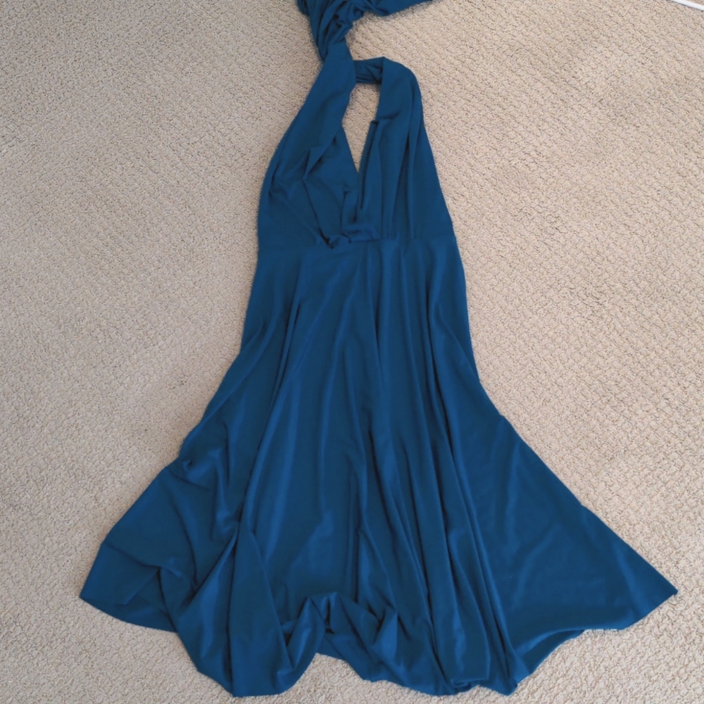 Turquoise Infinity Bridesmaid Dress, XS